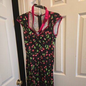 Pinup Couture Heidi dress, cherry print, Size S, EUC
